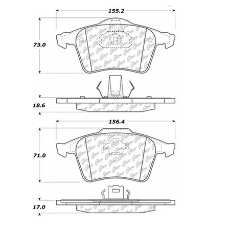 Centric Parts Posi-Quiet Ext. Wear Pad, 106.09790 106.09790